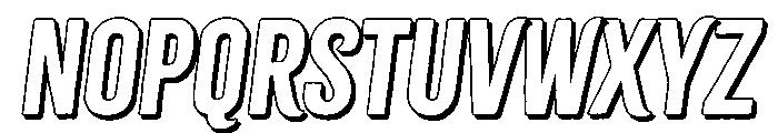 Citrus Gothic Shadow Regular Italic Font LOWERCASE