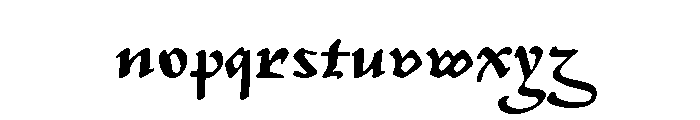Civilité No. 11 Font LOWERCASE