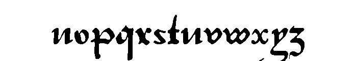 Civilité No. 12 Font LOWERCASE