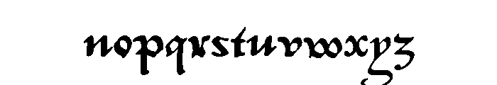 Civilité No. 14 Font LOWERCASE