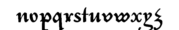 Civilité No. 9 Font LOWERCASE