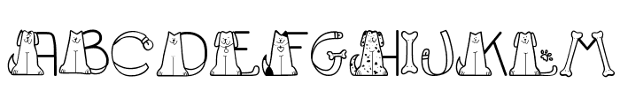 CK Cats & Dogs Font UPPERCASE