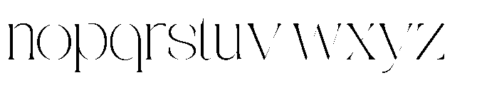 CKR Serif Extra Light Semi Expanded Font LOWERCASE