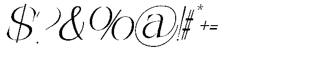 CKR Serif Light Slanted Font OTHER CHARS