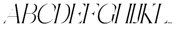 CKR Serif Light Slanted Font UPPERCASE