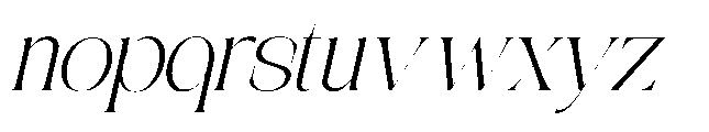CKR Serif Light Slanted Font LOWERCASE