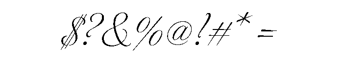Classic Ruby Script Light Font OTHER CHARS