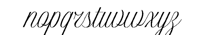 Classic Ruby Script Regular Font LOWERCASE