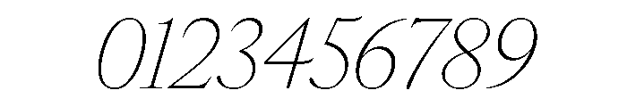 Classic Ruby Script Thin Italic Font OTHER CHARS