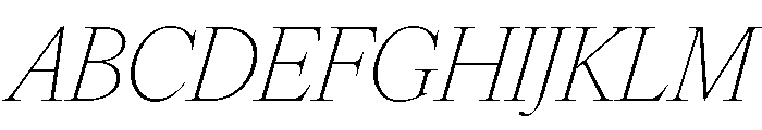 Classic Ruby Script Thin Italic Font UPPERCASE
