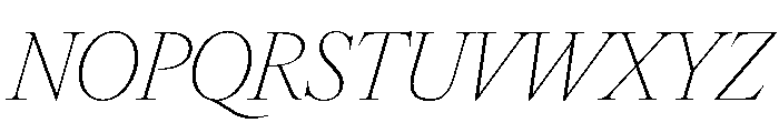 Classic Ruby Script Thin Italic Font UPPERCASE