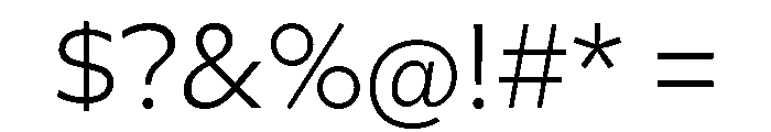 Clear Pro Arabic Light Font OTHER CHARS