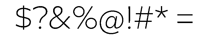 Clear Pro Arabic Thin Font OTHER CHARS