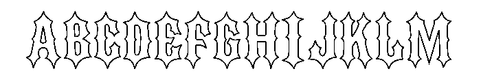 Classic Blackletter Outline FONT