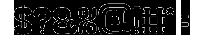 Classic Cartoon-Hollow-Inverse Font OTHER CHARS
