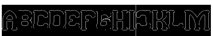Classic Cartoon-Hollow-Inverse Font UPPERCASE