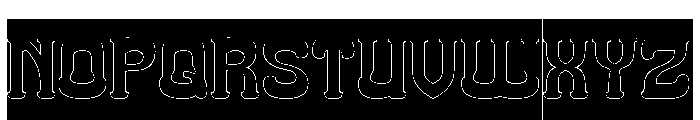 Classic Cartoon-Hollow-Inverse Font UPPERCASE