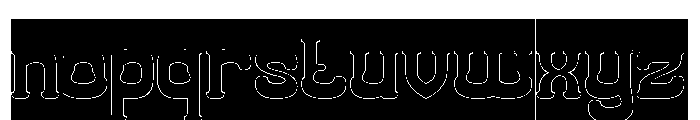 Classic Cartoon-Hollow-Inverse Font LOWERCASE