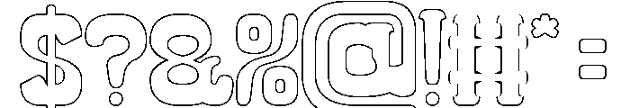 Classic Cartoon-Hollow Font OTHER CHARS