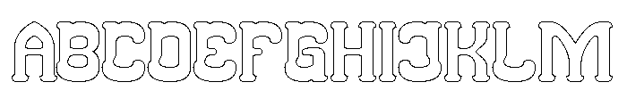 Classic Cartoon-Hollow Font UPPERCASE