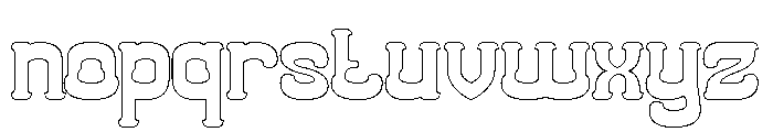 Classic Cartoon-Hollow Font LOWERCASE