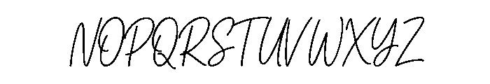 Classic Handwriting Font UPPERCASE