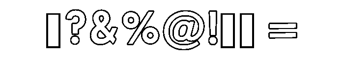 Classic Outline Regular Font OTHER CHARS