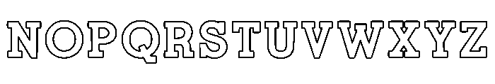 Classic Outline Regular Font UPPERCASE