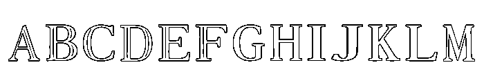 Classic Outline Serif Regular Font UPPERCASE