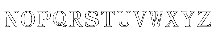 Classic Outline Serif Regular Font UPPERCASE