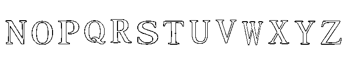 Classic Outline Serif Regular Font LOWERCASE