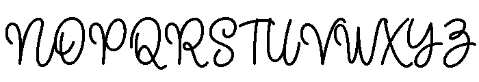 Classroom Memories Script Font UPPERCASE