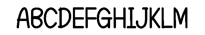 Clean Note Font UPPERCASE