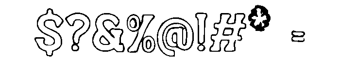 Clean_Outline Font OTHER CHARS