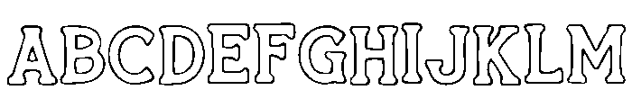 Clean_Outline Font UPPERCASE