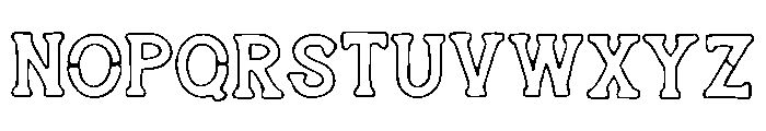 Clean_Outline Font UPPERCASE