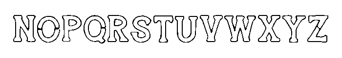 Clean_Outline Font LOWERCASE