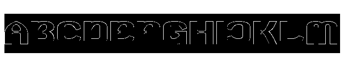 Clearly Silence-Hollow-Inverse Font UPPERCASE