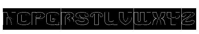 Clearly Silence-Hollow-Inverse Font UPPERCASE