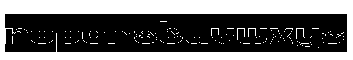 Clearly Silence-Hollow-Inverse Font LOWERCASE