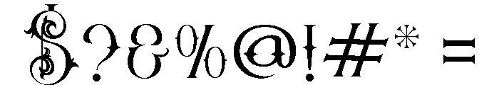 Clister Regular Font OTHER CHARS