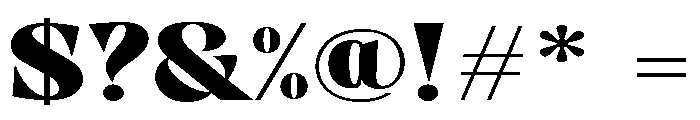 Clote Vannes Expanded Font OTHER CHARS