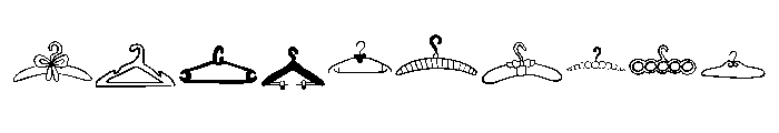 Clothes Hanger Font OTHER CHARS