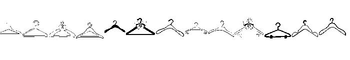 Clothes Hanger Font UPPERCASE