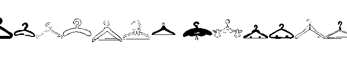 Clothes Hanger Font UPPERCASE