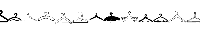 Clothes Hanger Font LOWERCASE