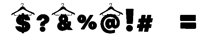 Clothes Hangers Font OTHER CHARS