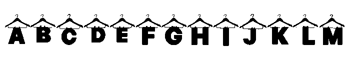 Clothes Hangers Font UPPERCASE