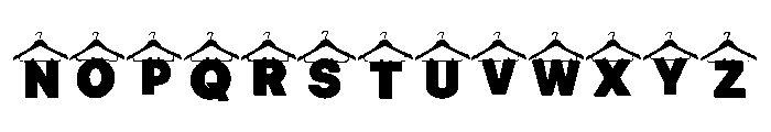 Clothes Hangers Font UPPERCASE