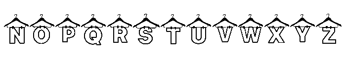 Clothes Hangers Font LOWERCASE